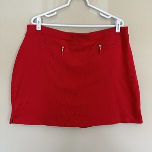 Stretchy Skort Cotton Red Size XXL